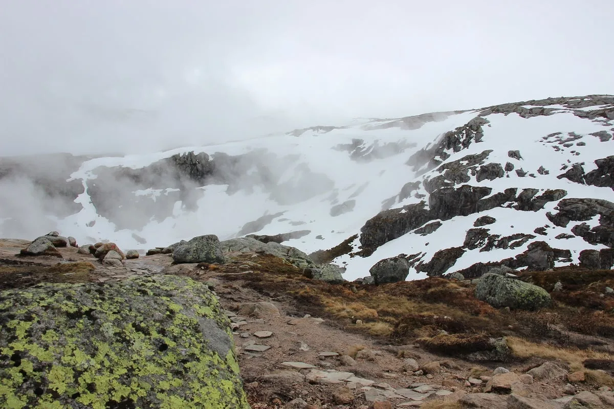 Climat sur le chemin de randonnée du Kjeragbolten