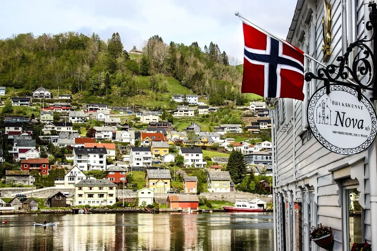 La ville de Norheimsund en Norvège