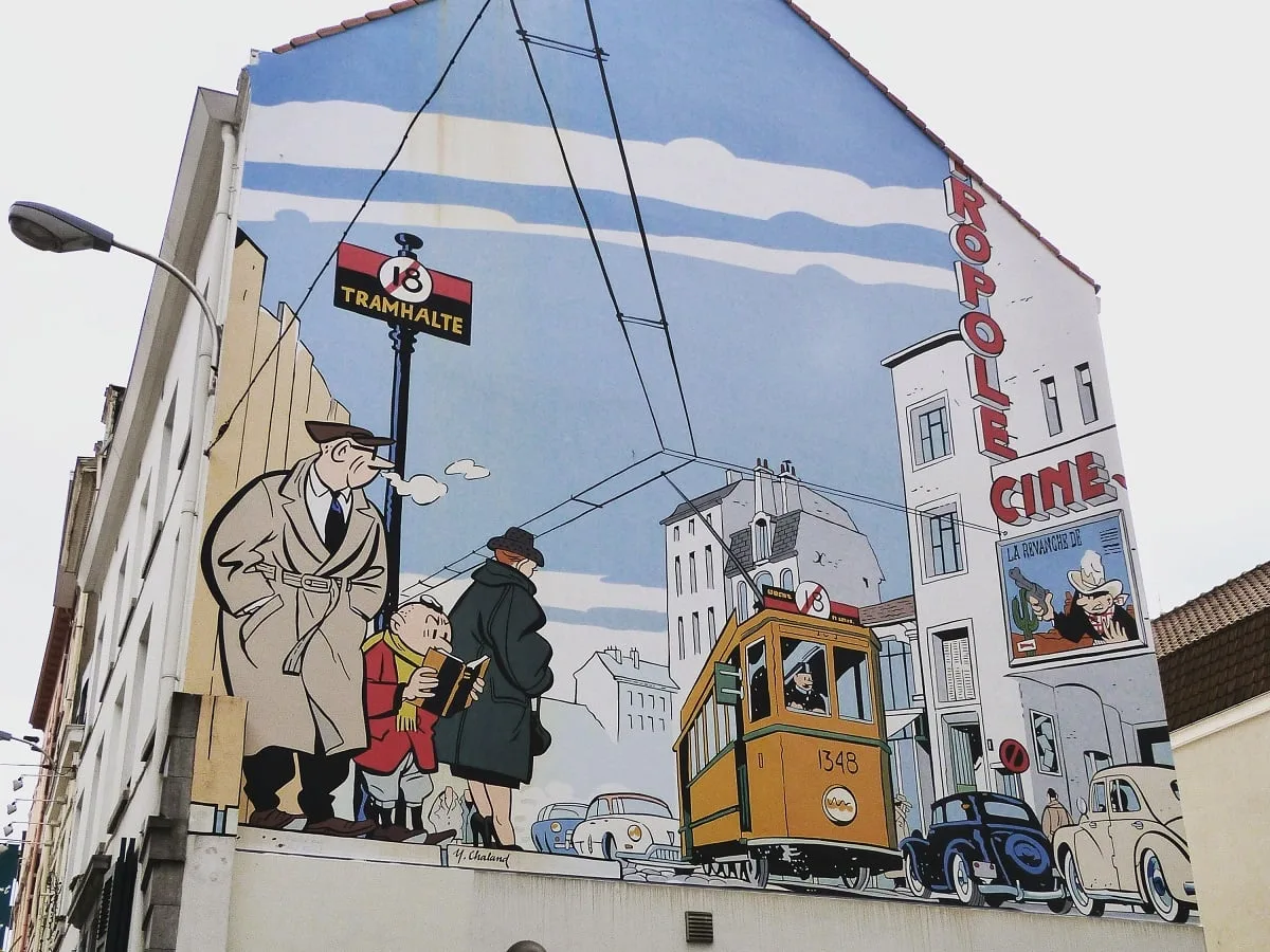 Façade bande dessinée à Bruxelles