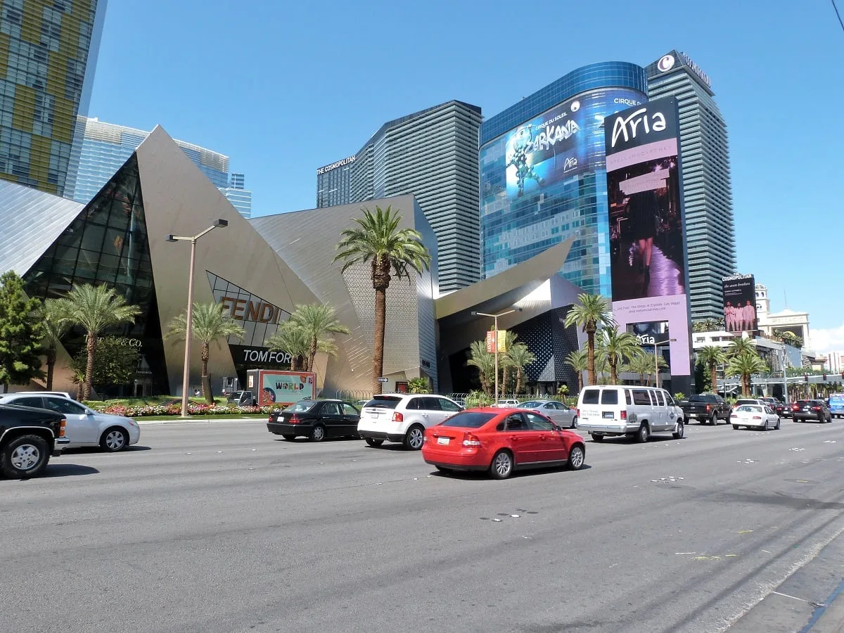 La circulation sur le strip de Las Vegas