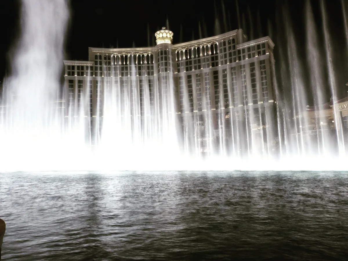 Les fontaines du Bellagio à Las Vegas