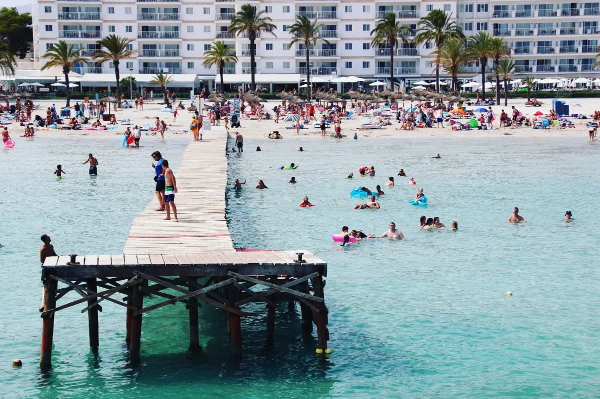 Plage dans la baie d'Alcudia - Majorque