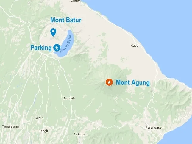 Carte du Mont Batur