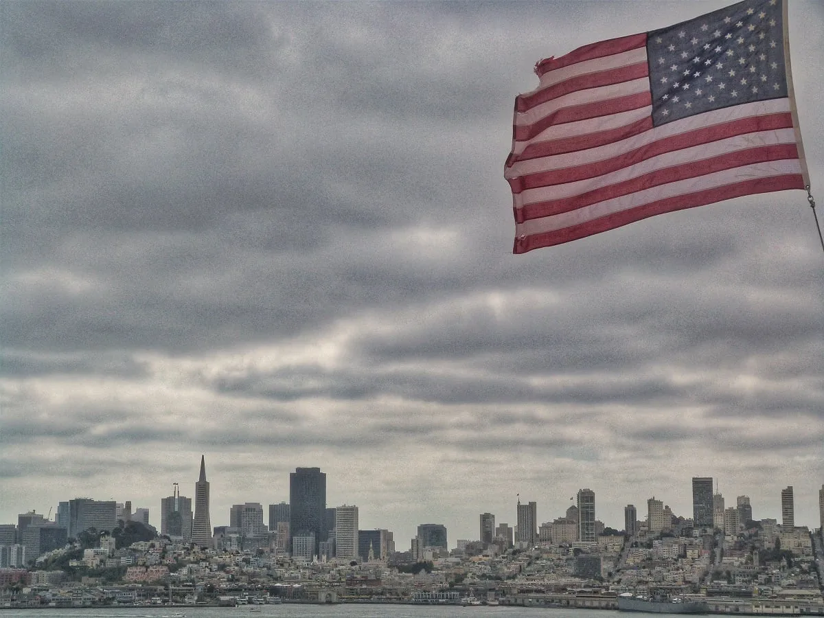 La vue sur la baie de San Francisco lorsque l'on visite Alcatraz