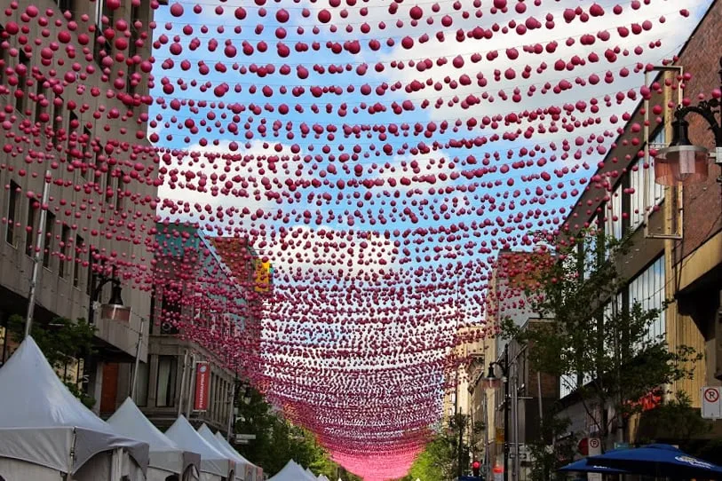 La rue Sainte Catherine de Montréal
