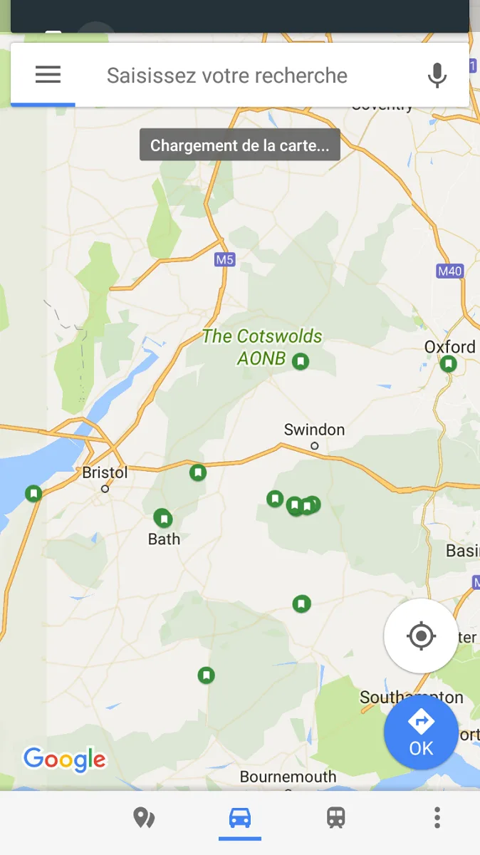 Points d'intérêt sur Google Maps