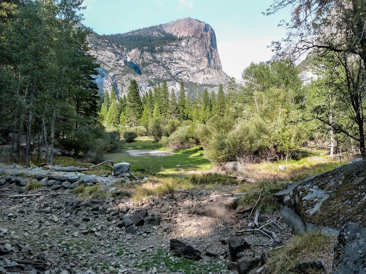 La petite randonnée du Mirror Lake à Yosemite : à sec en septembre !