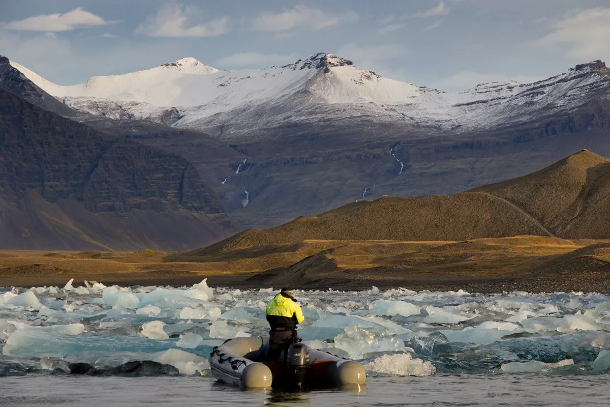 Sur le Glacier Lagoon de Jokulsarlon