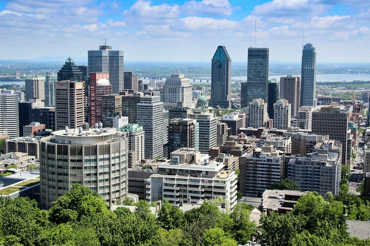 Panorama sur Montréal depuis le parc du Mont Royal