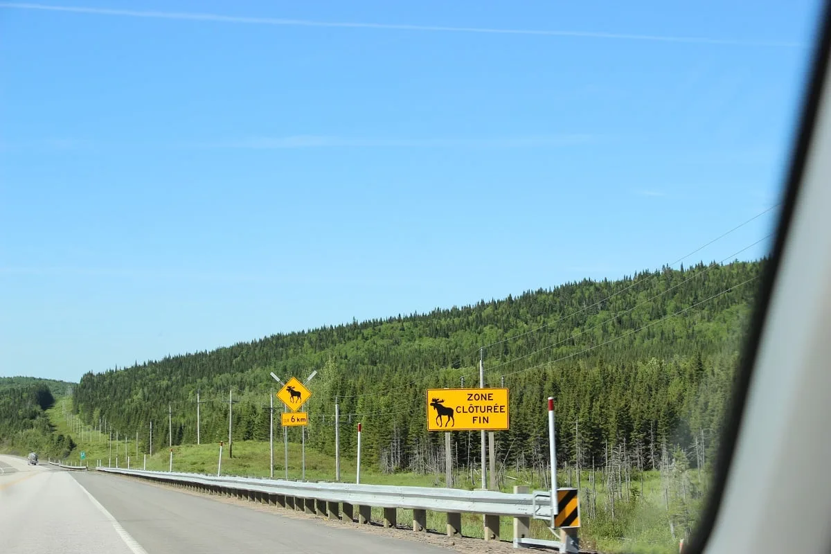 Sur la route au Québec