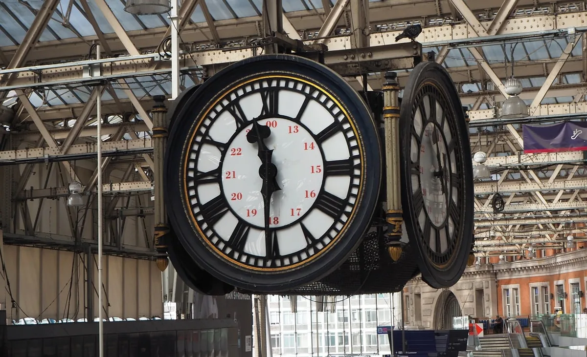 Dans la gare de Waterloo à Londres