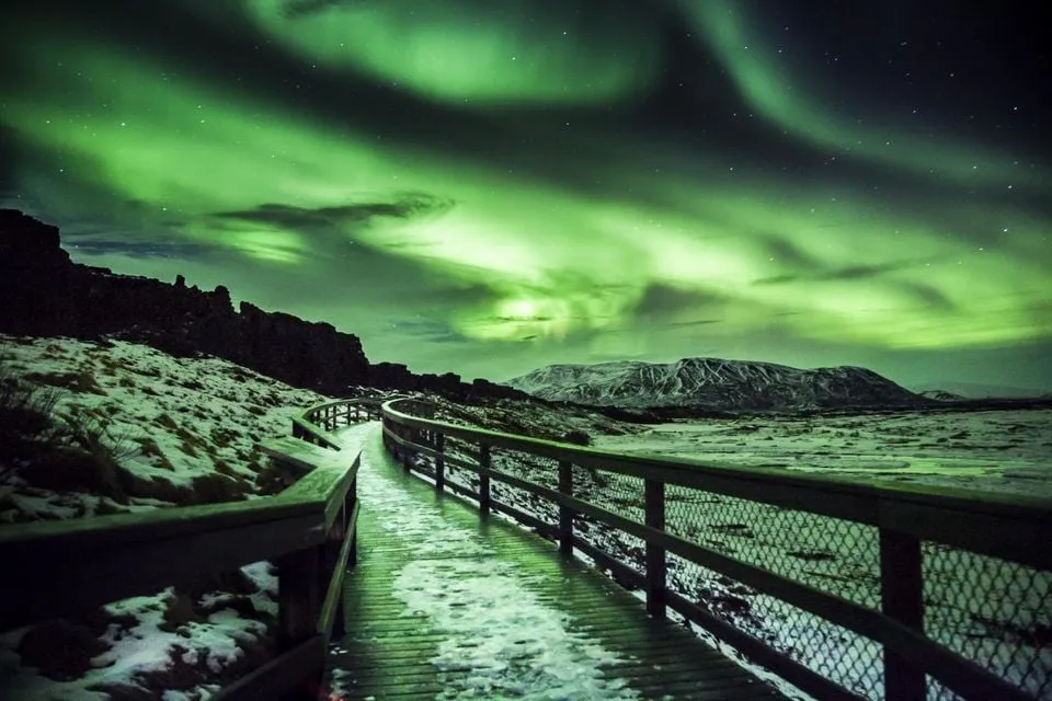 Aurore boréale en Islande