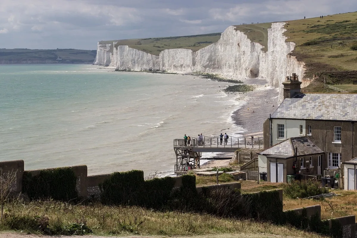 La vue sur les Seven Sisters dans le sud de l'Angleterre