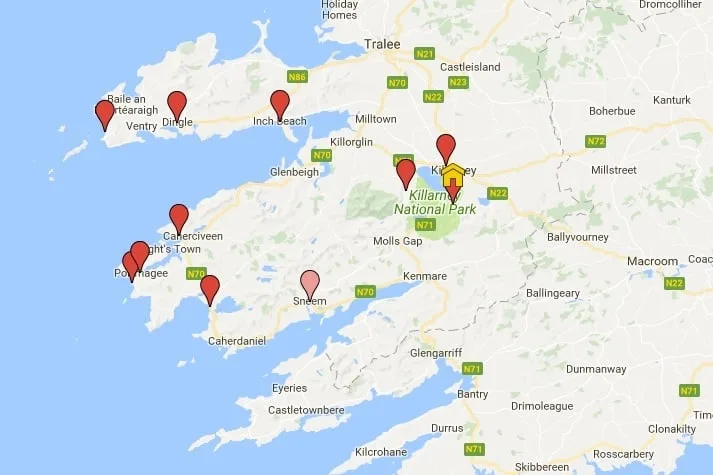 Carte de points d'intérêt sur My Maps