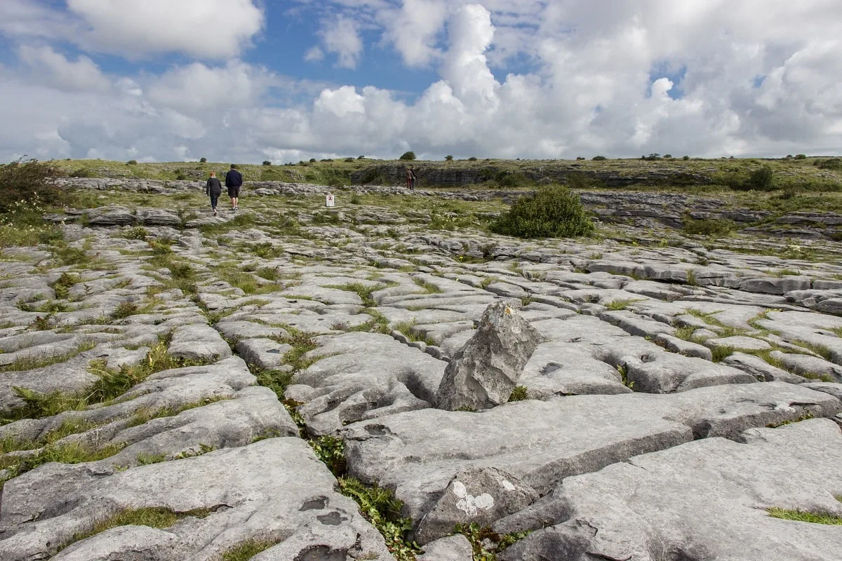Le sol de la région du Burren composé de pierres