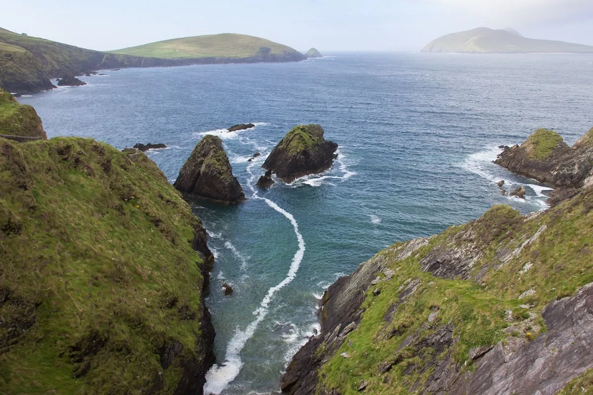 La vue depuis les falaises du Dunquin Harbour