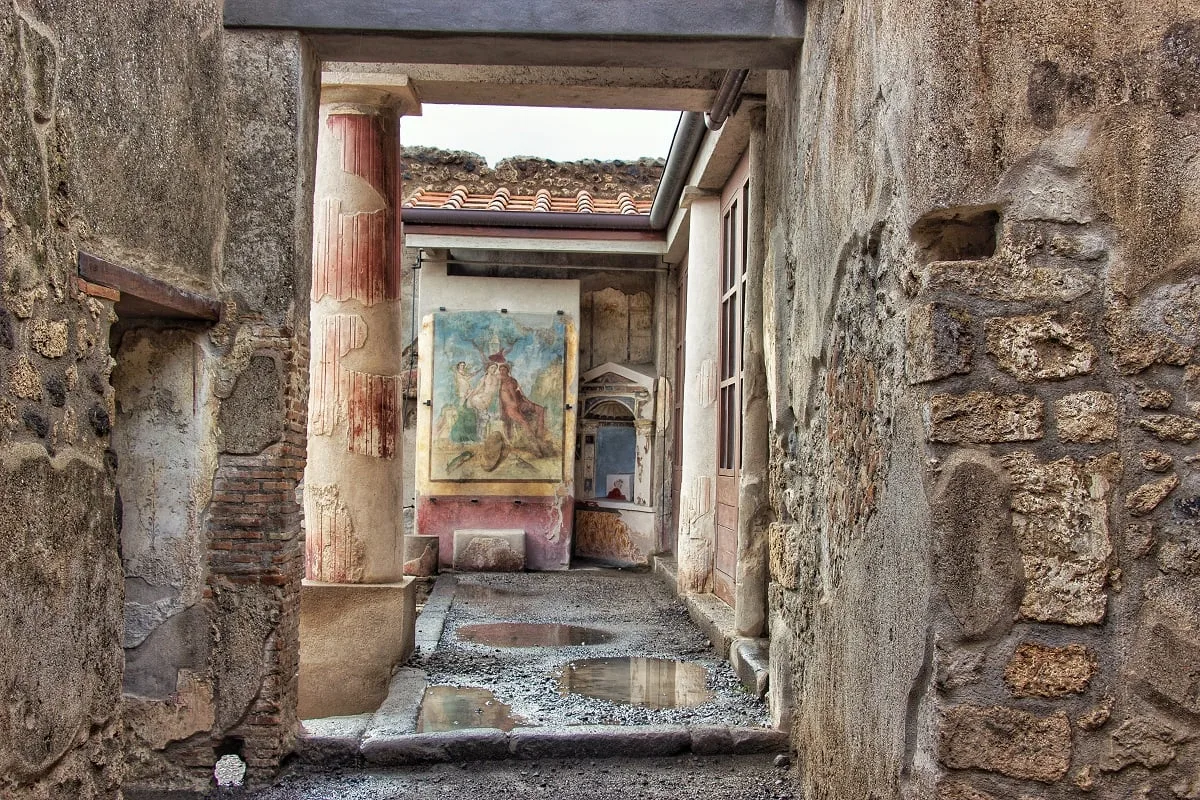 L'intérieur d'une maison à Pompei