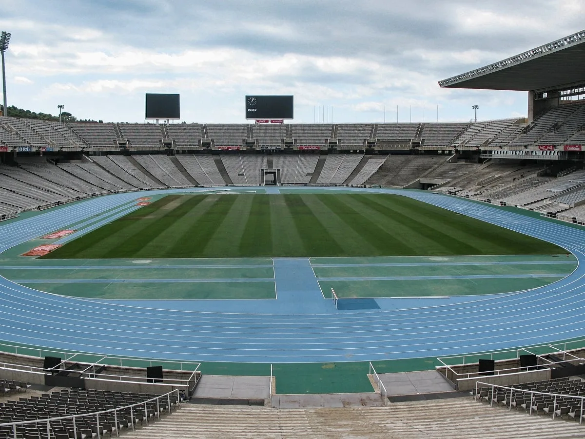 L'intérieur du stade olympique de Barcelone