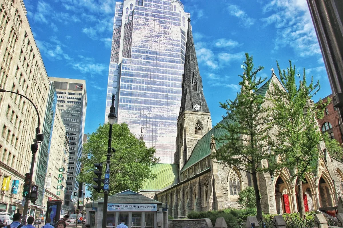 Dans le centre-ville de Montreal