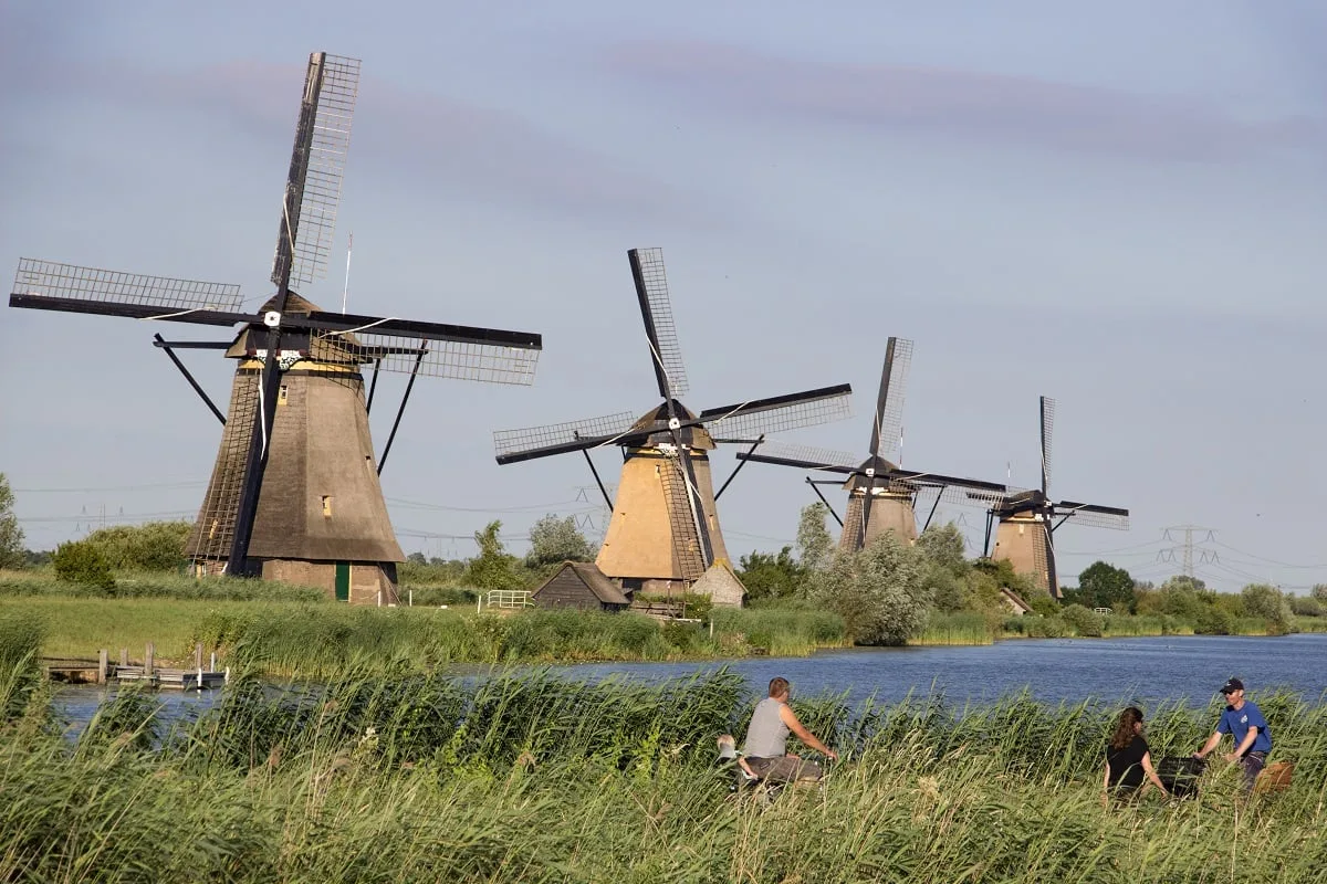 Les moulins de Kinderdijk à quelques kilomètres de Rotterdam
