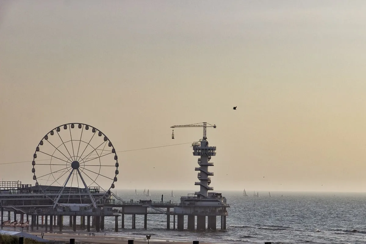 Scheveningen au coucher de soleil