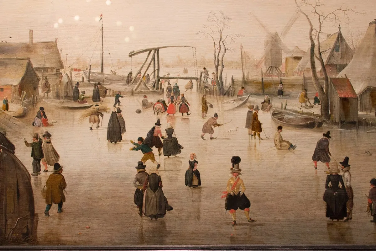 Le tableau "Sur la glace" d'Avercamp