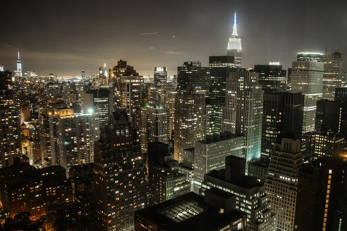 Vue depuis une chambre d'hôtel à New-York