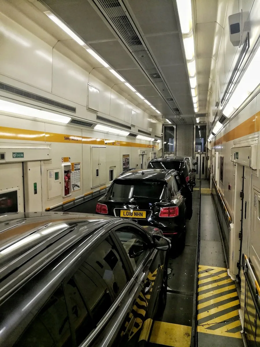 Dans le Shuttle entre l'Angleterre et la France