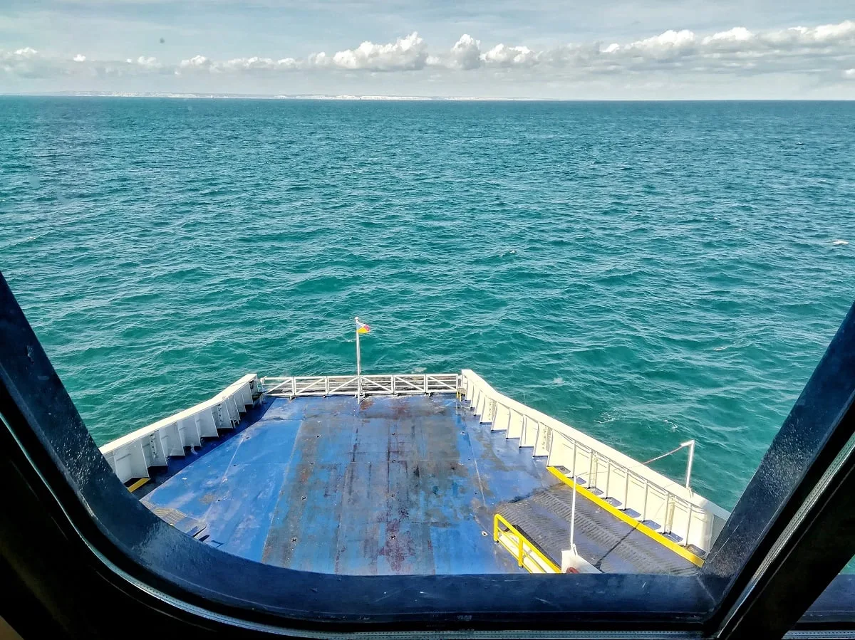 Sur le ferry en direction de Douvres