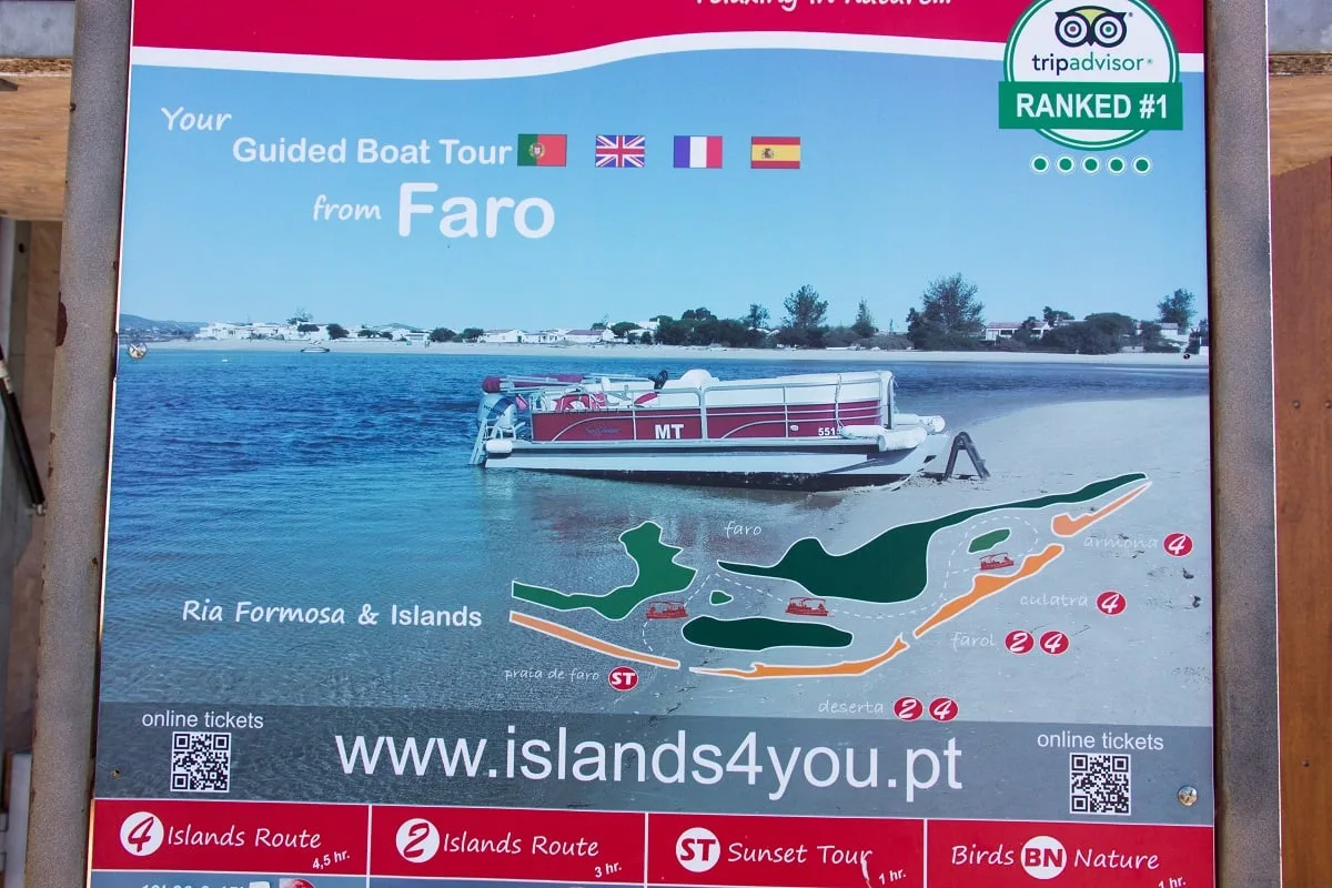 Affiche de l'excursion dans la Ria Formosa