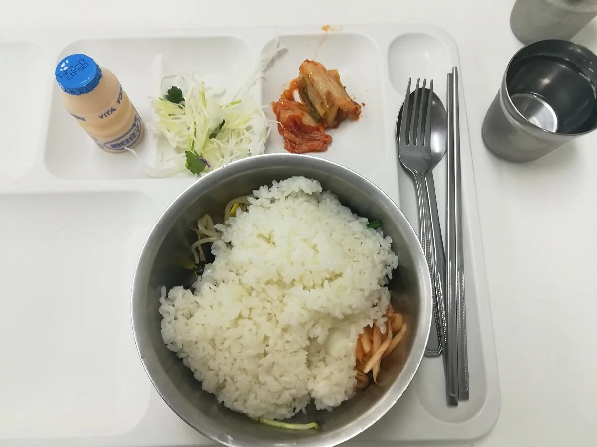 Le repas du midi lors de la visite de la DMZ