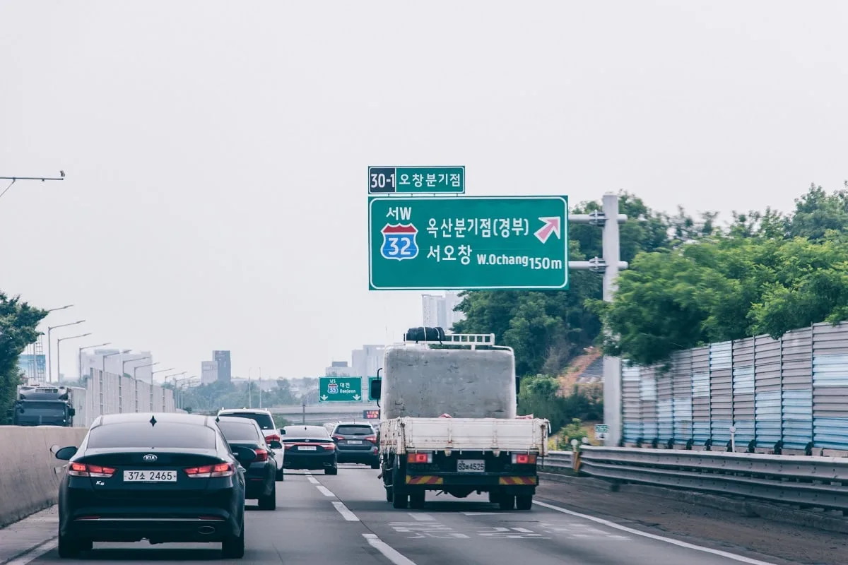Autoroute en Corée du sud