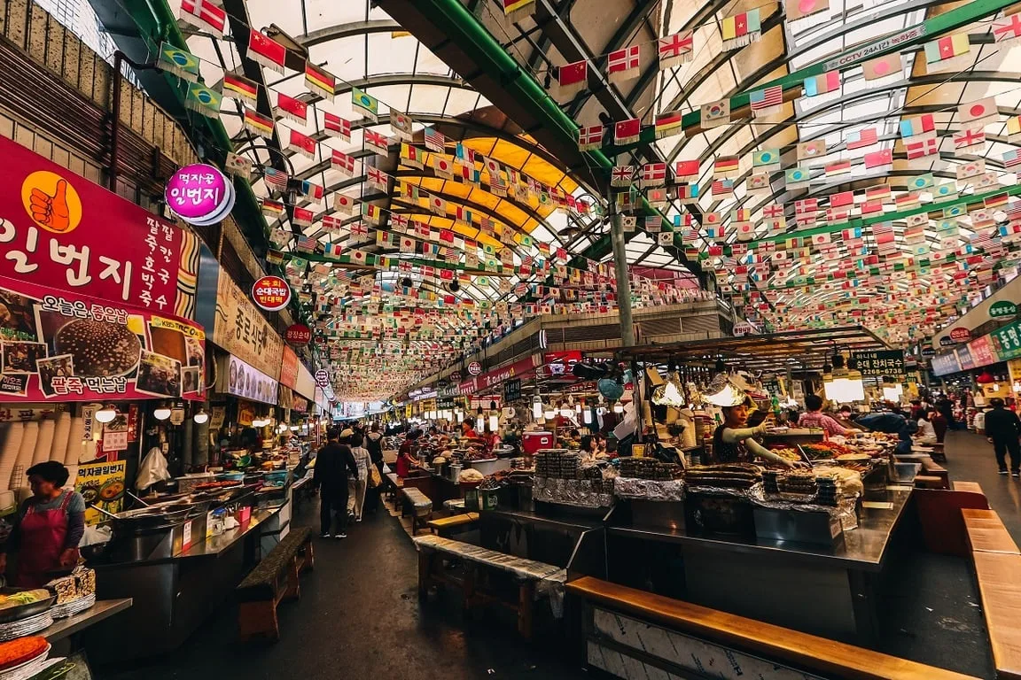 Le Gwangjang Market à Séoul