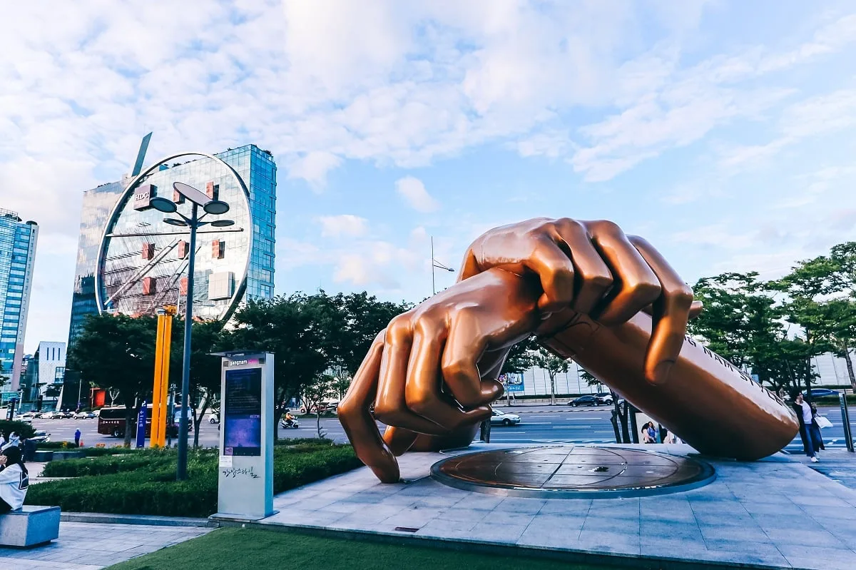 Dans le quartier de Gangnam à Seoul