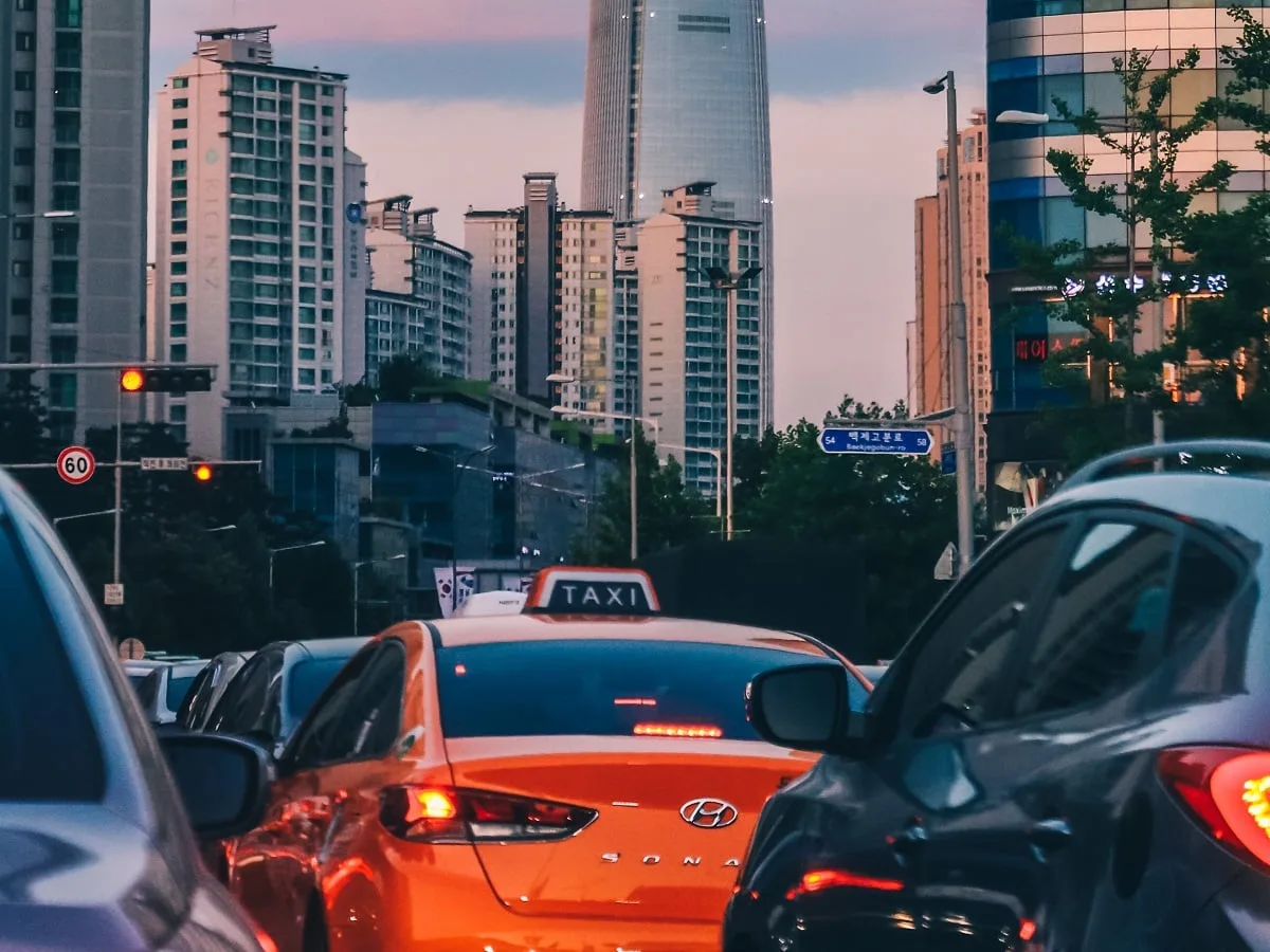 Un taxi à Séoul