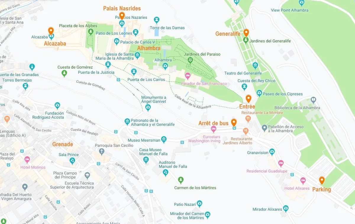 Carte de l'Alhambra