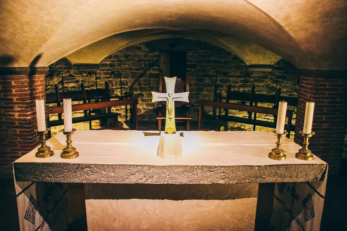 Dans la crypte de la cathédrale de Florence