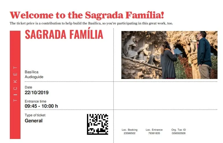 Billet en ligne pour visiter la Sagrada Familia