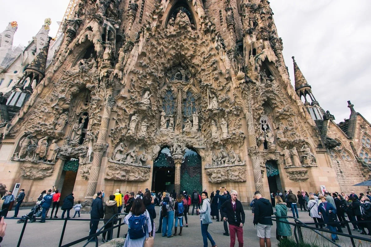 Visite à l'extérieur de la Sagrada Familia