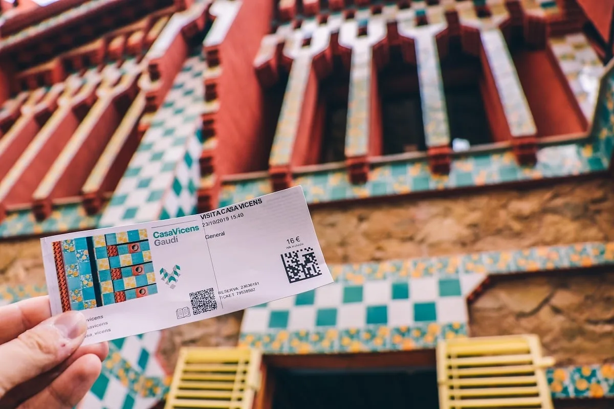 Billet de visite de la Casa Vicens