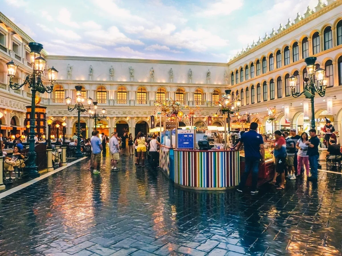 La Place Saint-Marc dans l'hôtel Venetian de Las Vegas