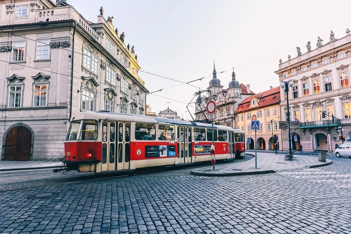 Tramway à Prague