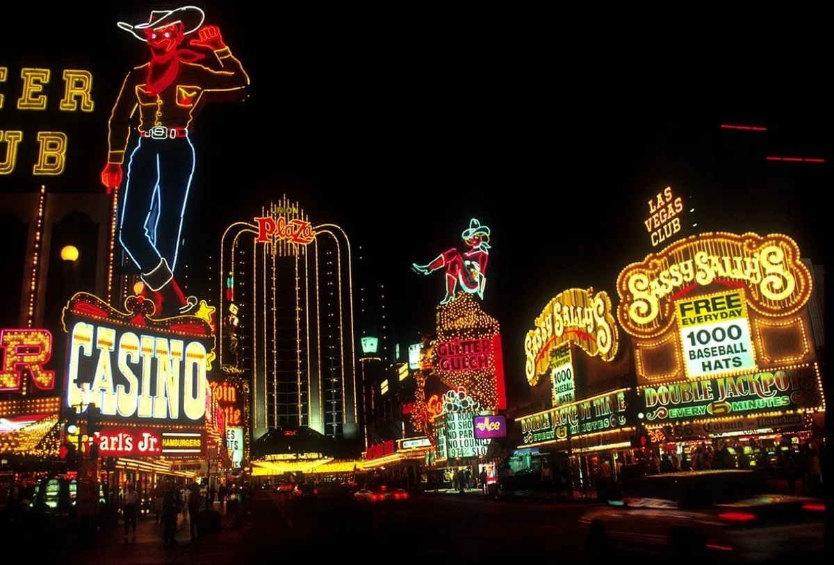 Les lumières du Vieux Las Vegas la nuit
