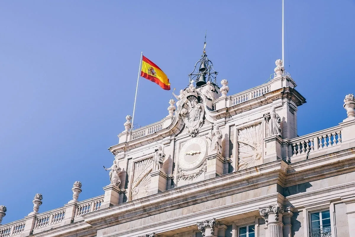 Façade du palais royal de Madrid