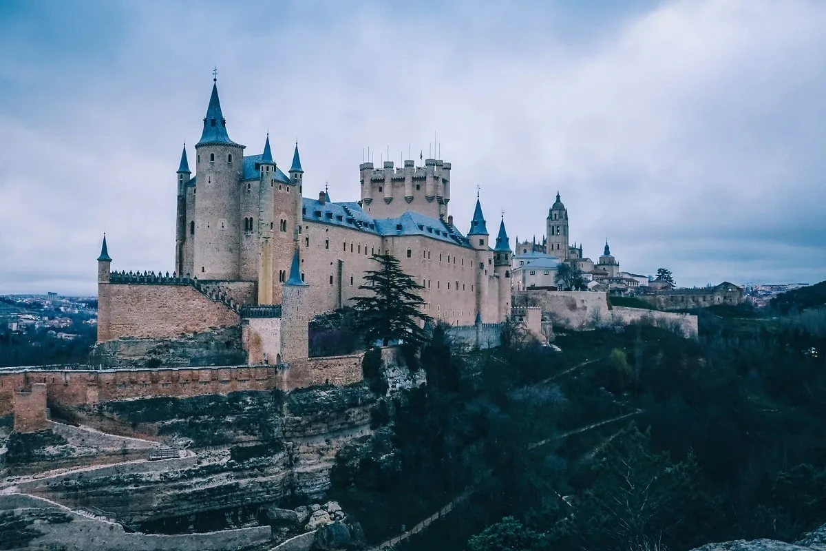 Point de vue sur l'alcazar de Ségovie