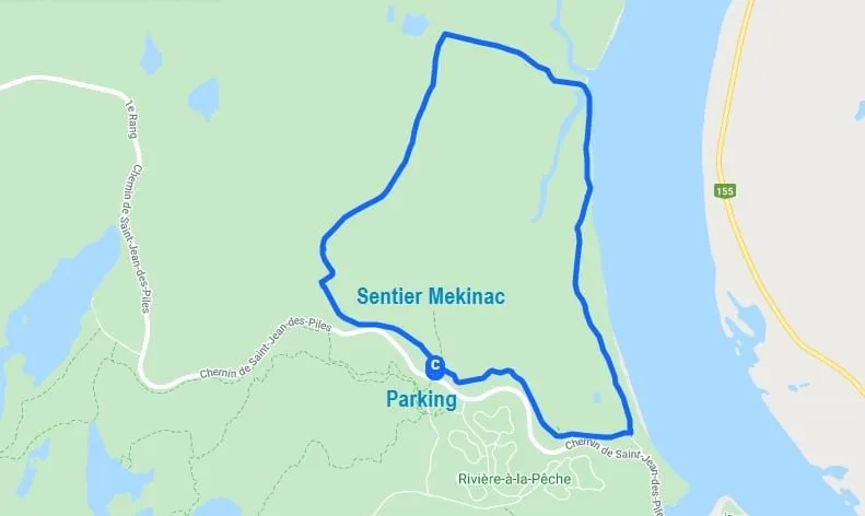Sentier Mekinac dans le parc national de la Mauricie