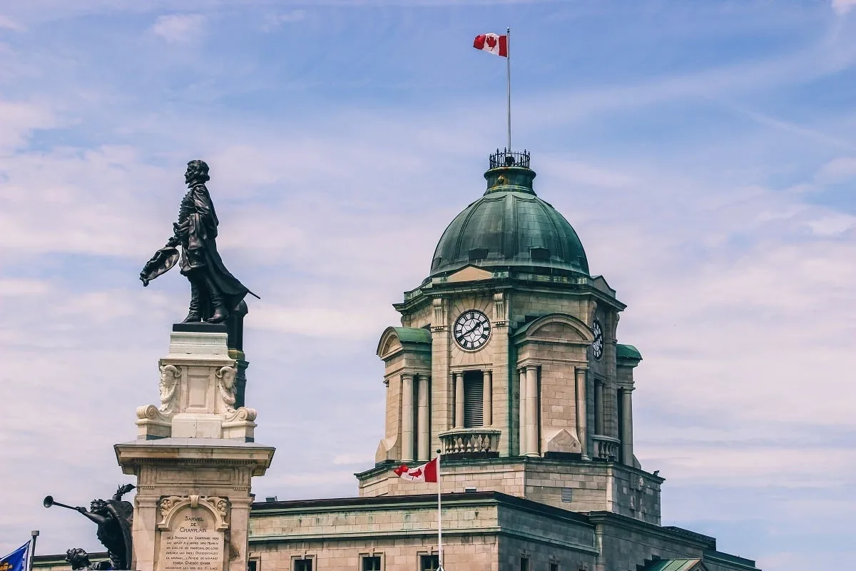 Statue de Samuel de Champlain à Québec