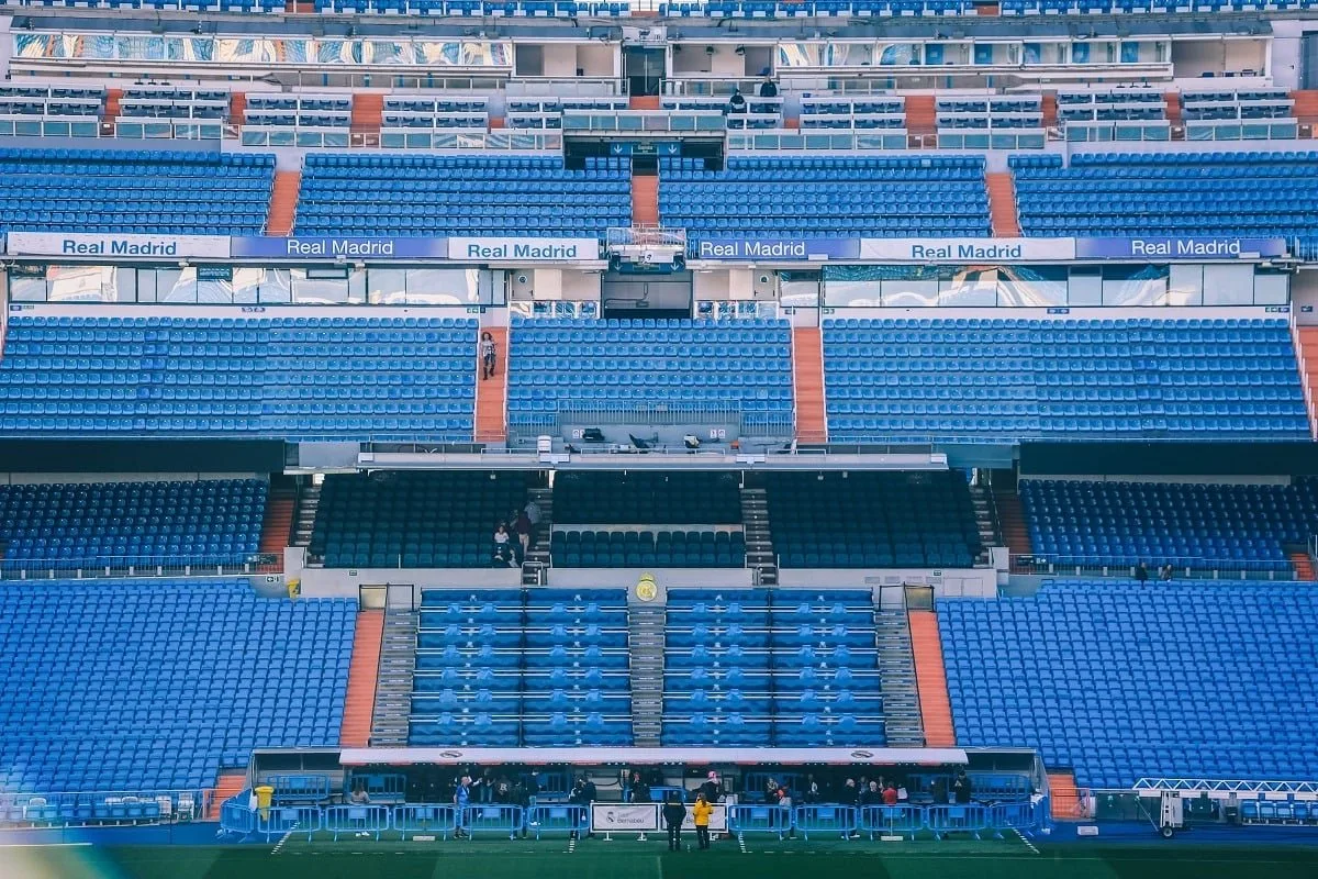 Gradins du stade Bernabeu de Madrid