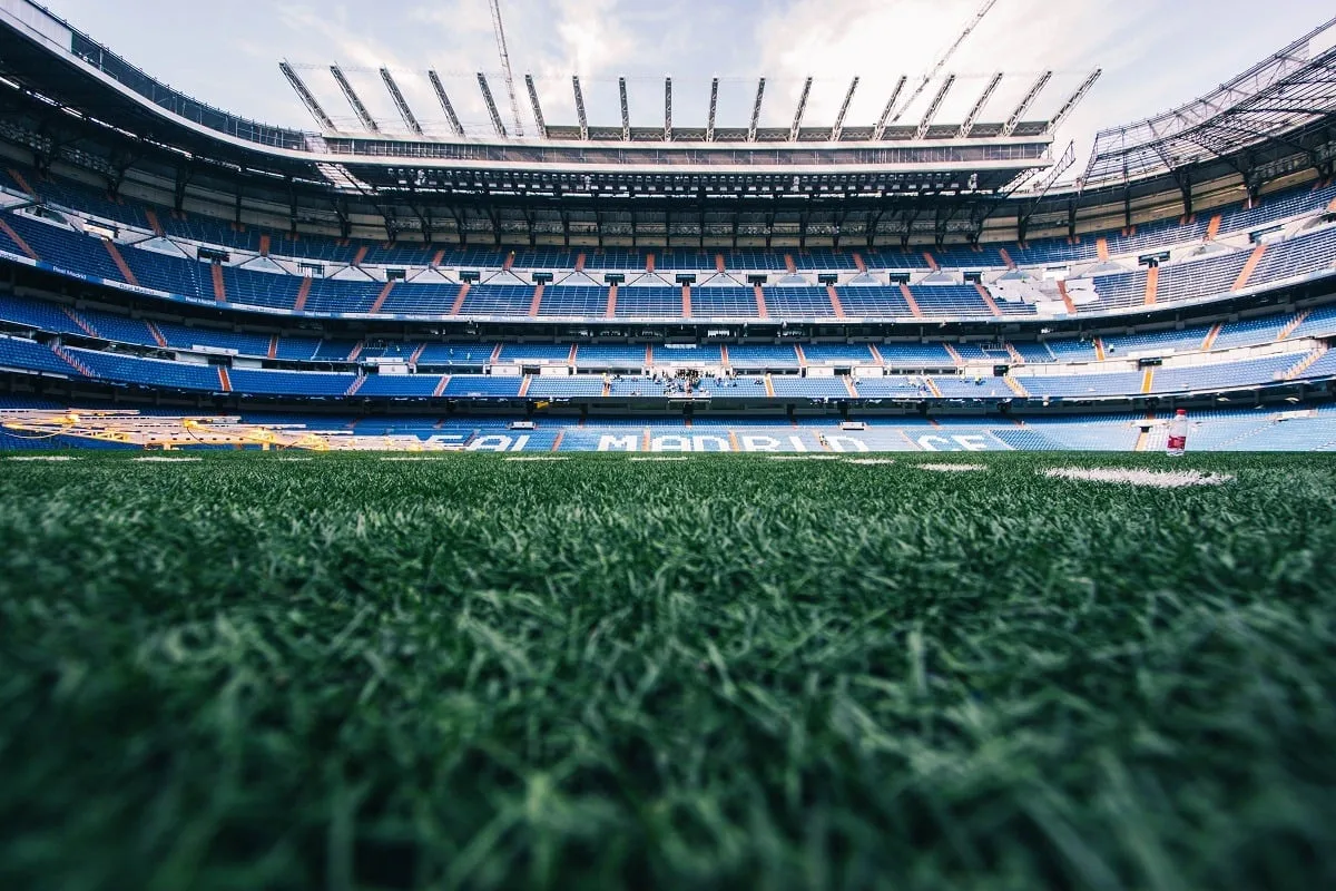 Pelouse du stade Bernabeu de Madrid