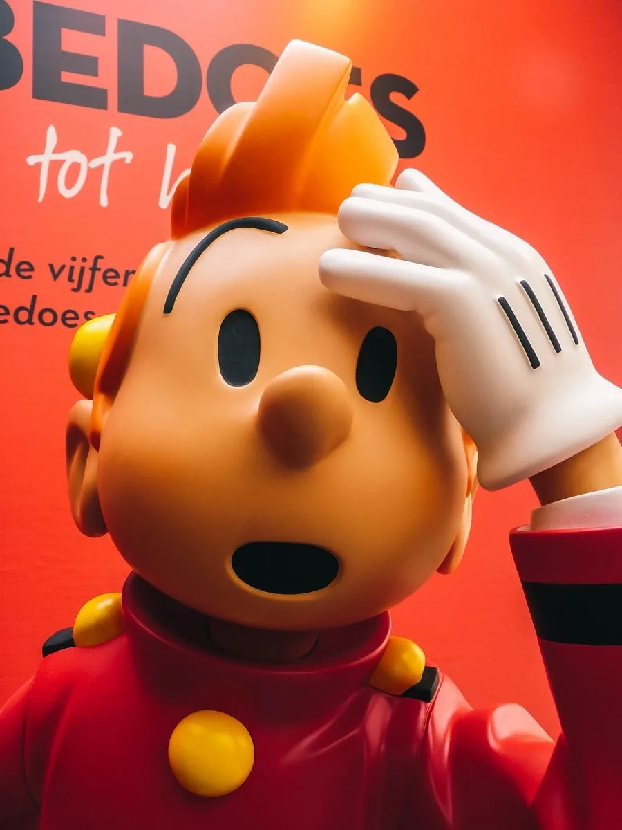 Spirou dans le musée de la BD de Bruxelles